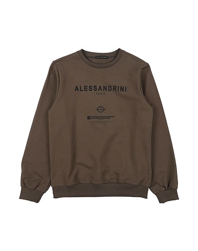 DANIELE ALESSANDRINI Sweatshirt Military green 95% Cotton, 5% Elastane
