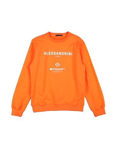 DANIELE ALESSANDRINI Sweatshirt Orange 95% Cotton, 5% Elastane