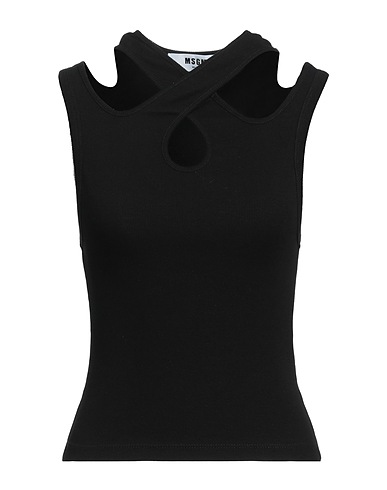 MSGM Canotta Nero 95% Cotone, 5% Elastan
