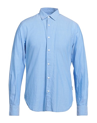 ASPESI Solid colour shirt Sky blue 100% Cotton