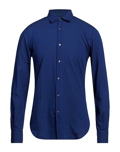 ASPESI Solid colour shirt Blue 100% Cotton