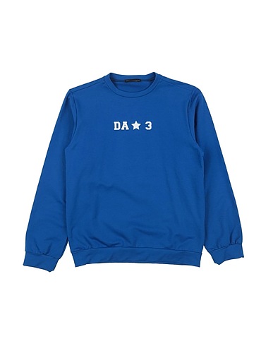 DANIELE ALESSANDRINI Sweatshirt Blue 95% Cotton, 5% Elastane