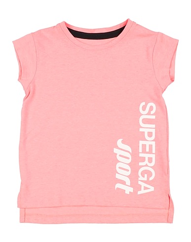 SUPERGA T-shirt Κοραλλί 62% Πολυεστέρας, 33% Βαμβάκι, 5% Ελαστάνη