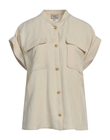 WOOLRICH Camicie e bluse tinta unita Beige 74% Viscosa, 26% Lino