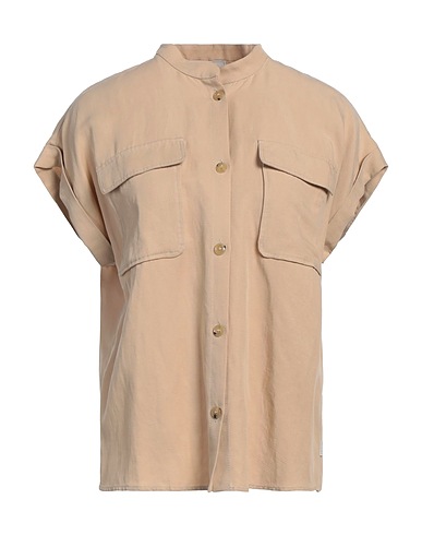 WOOLRICH Solid color shirts & blouses Sand 74% Viscose, 26% Linen