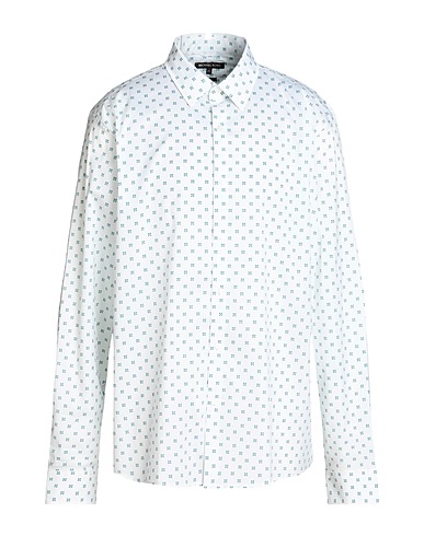 MICHAEL KORS MENS Patterned shirt White 73% Cotton, 24% Nylon, 3% Elastane