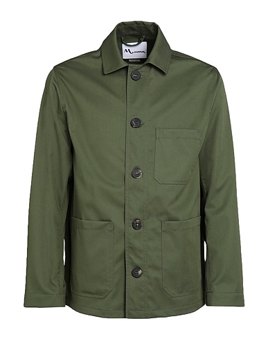 DOPPIAA Solid colour shirt Military green 65% Polyester, 35% Cotton