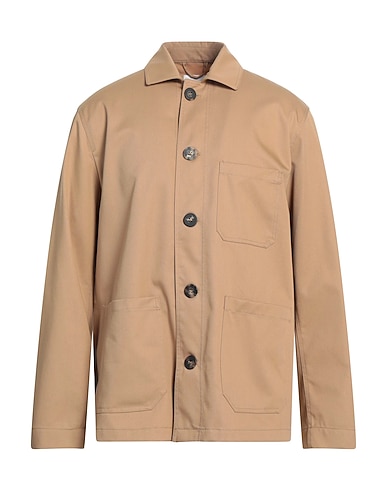 DOPPIAA Solid color shirt BEIGE 65% Polyester, 35% Cotton