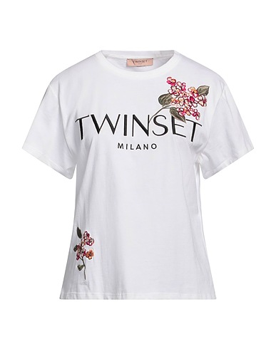 TWINSET Ｔシャツ ホワイト コットン 100% / ポリエステル