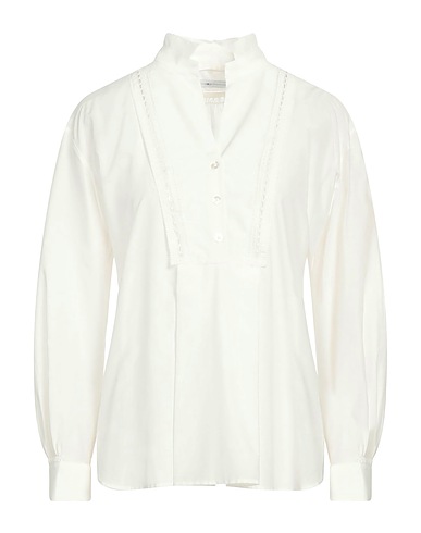 HIGH トップス ホワイト コットン 70% / シルク 30%