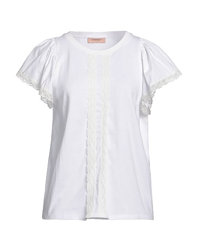 TWINSET T-shirt White 100% Cotton, Elastane