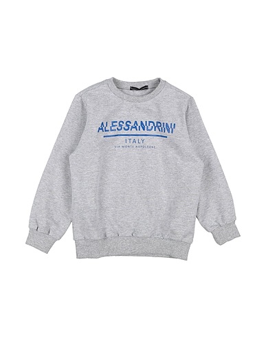 DANIELE ALESSANDRINI Sweatshirt Grau 95% Baumwolle, 5% Elastan