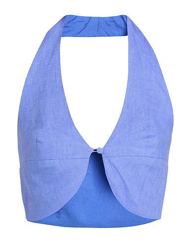 ACTUALEE Top Blue 100% Linen