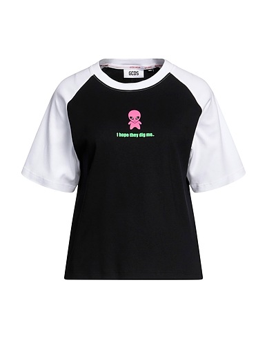 GCDS T-Shirt Schwarz 100% Baumwolle