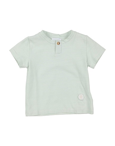MANUEL RITZ T-shirt Light green 96% Cotton, 4% Elastane