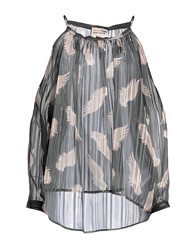 SEMICOUTURE Top Military green 98% Polyester, 2% Metal