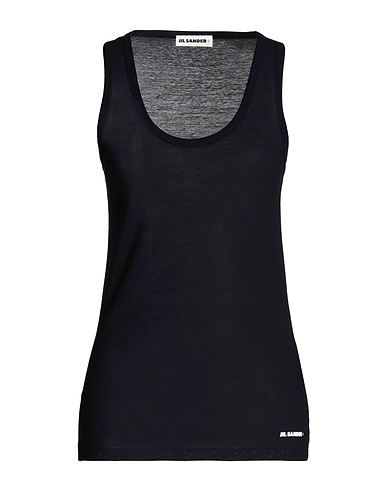 JIL SANDER+ Vest Midnight blue 100% Cotton