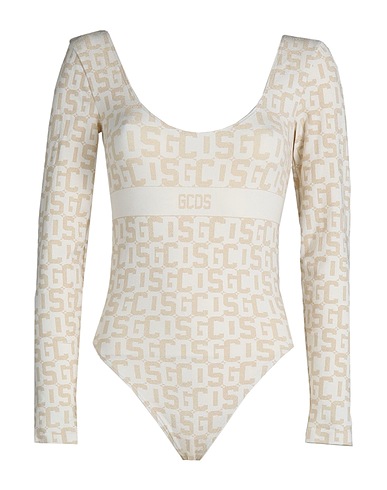 GCDS x WOLFORD TOPS & TEES Cream 92% Polyamide, 4% Elastane, 4% Polyester