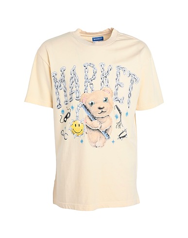 MARKET T-shirt Soft Core Bear T-Shirt
 Cream 100% Cotton