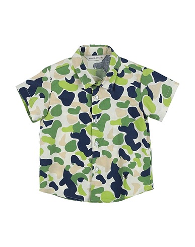 MANUEL RITZ Patterned shirt Green 100% Cotton