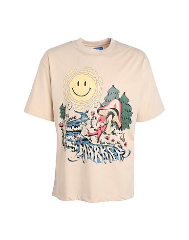 MARKET T-shirt Smiley Quiet Time T-Shirt
 Beige 100% Cotton