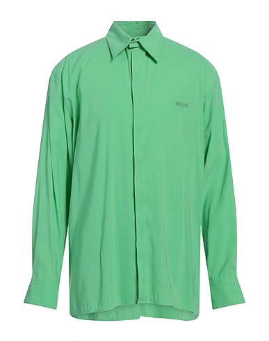 MSGM Solid color shirt Light green 84% Viscose, 16% Polyester