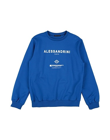 DANIELE ALESSANDRINI Sweat-shirt Bleu électrique 95% Coton, 5% Élasthanne