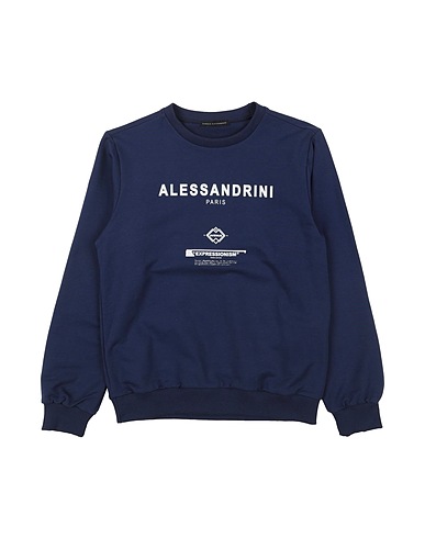 DANIELE ALESSANDRINI Sweat-shirt Bleu marine 95% Coton, 5% Élasthanne