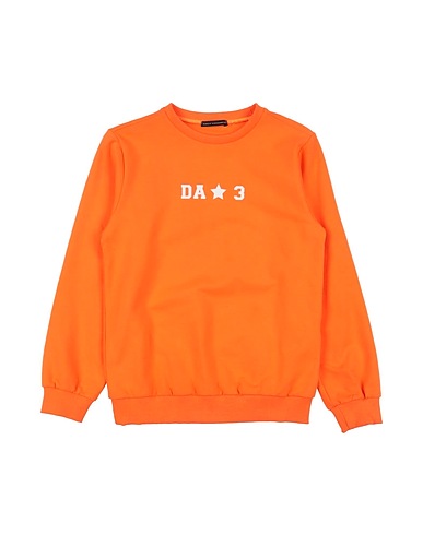 DANIELE ALESSANDRINI Sweatshirt Orange 95% Baumwolle, 5% Elastan