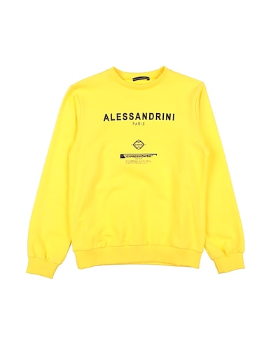 DANIELE ALESSANDRINI Sweat-shirt Jaune 95% Coton, 5% Élasthanne