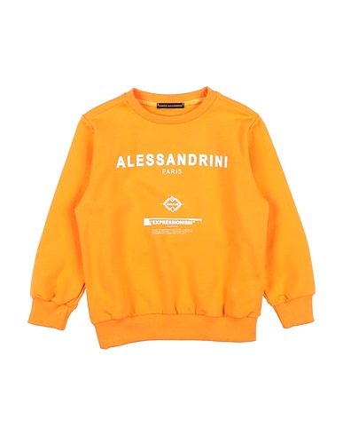 DANIELE ALESSANDRINI Sweat-shirt Orange 95% Coton, 5% Élasthanne