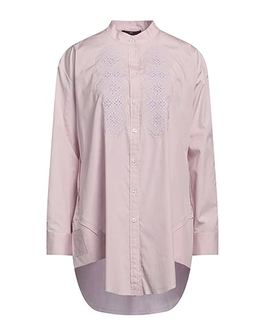 HIGH Solid color shirts & blouses Lilac 100% Cotton
