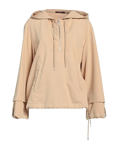 HIGH Hooded track jacket  Beige 72% Polyester, 23% Rayon, 5% Elastane