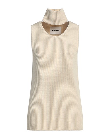 JIL SANDER Top Cream 58% Cotton, 42% Polyester