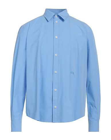 MSGM Solid colour shirt Light blue 100% Organic cotton