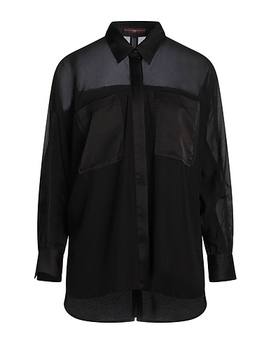 HIGH Solid colour shirts & blouses Black 100% Polyester