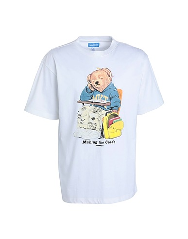 MARKET T-shirt Making The Grade Bear T-Shirt
 White 100% Cotton
