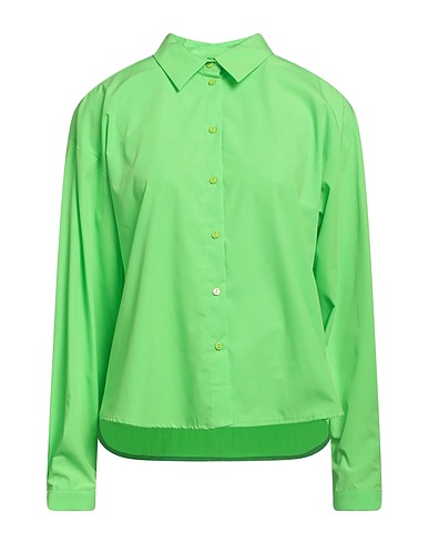 JJXX by JACK & JONES Camicie e bluse tinta unita Verde lime 65% Poliestere, 35% Cotone