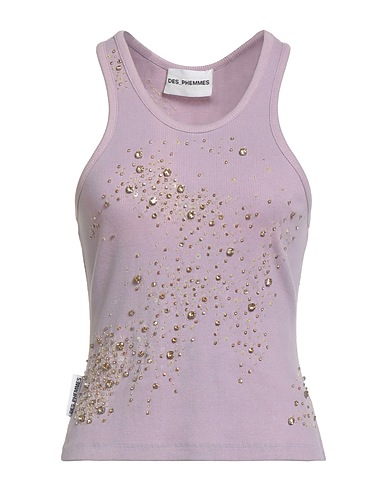 DES_PHEMMES Vest Lilac 97% Cotton, 3% Elastane