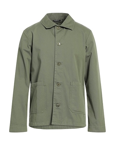 A.P.C. Einfarbiges Hemd Militärgrün 100% Baumwolle