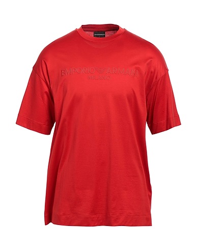 EMPORIO ARMANI T-Shirt Rostrot 70% Lyocell, 30% Baumwolle