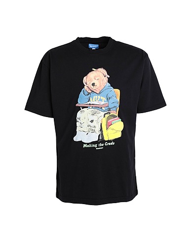MARKET T-shirt Making The Grade Bear T-Shirt
 Nero 100% Cotone