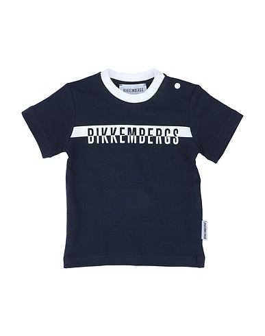 BIKKEMBERGS T-shirt Midnight blue 95% Cotton, 5% Elastane
