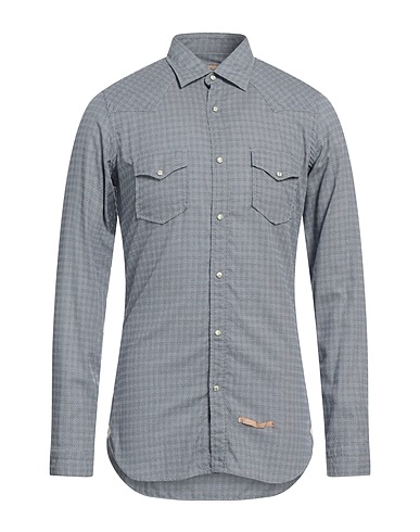 TINTORIA MATTEI 954 Patterned shirt Navy 100% Cotton