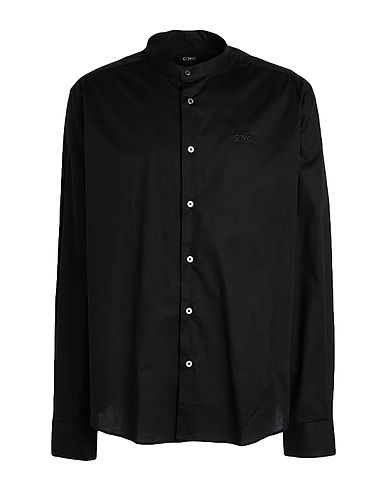 C'N'C' COSTUME NATIONAL Einfarbiges Hemd Schwarz 97% Baumwolle, 3% Elastan