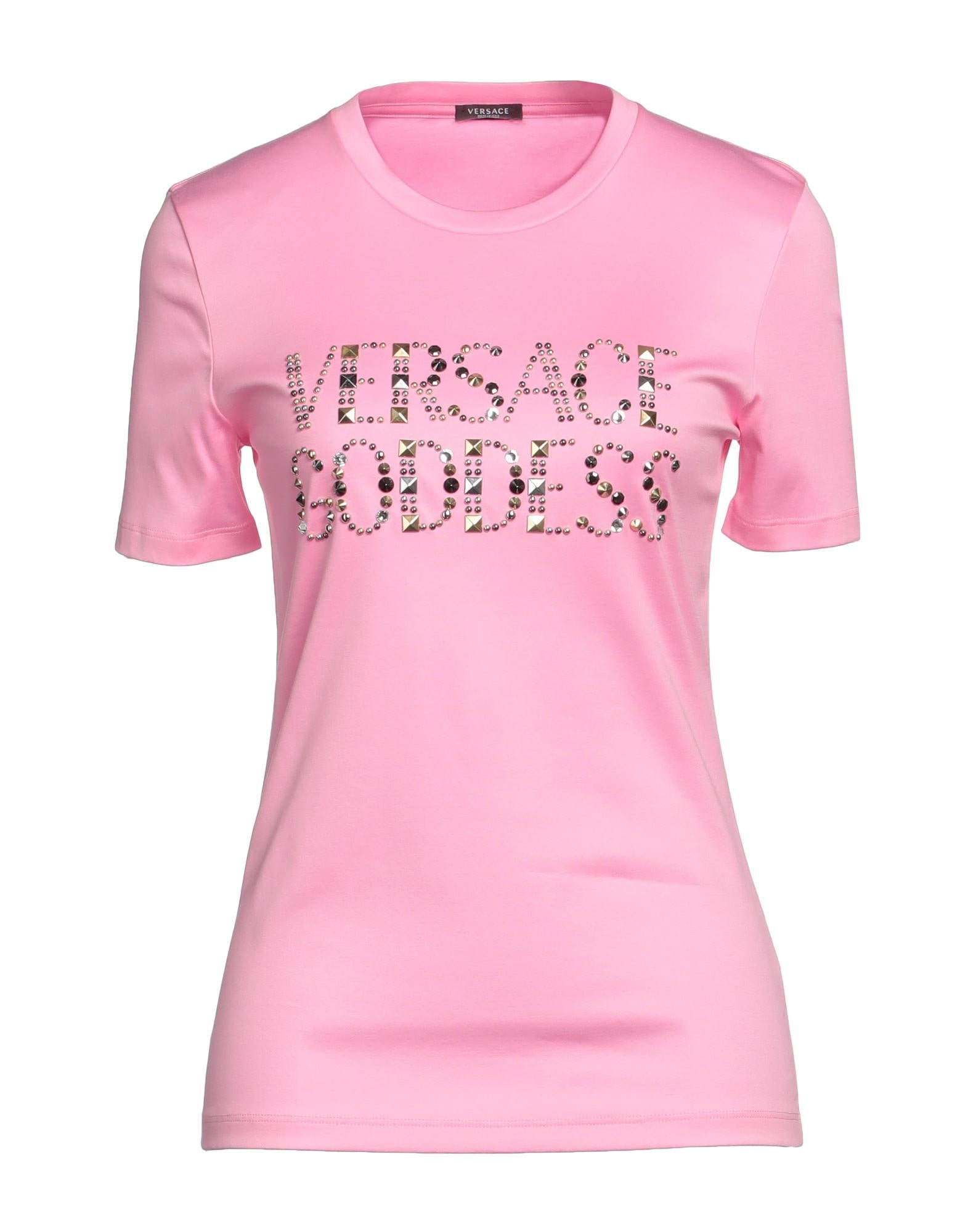 Tシャツ・カットソー VERSACE Women Tunic Tops 10188981A13610 2KQ70 PINK at ピンク系 VERSACE(ヴェルサーチェ) Tシャツ・カットソー