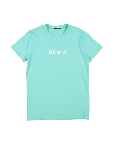 DANIELE ALESSANDRINI T-shirt Turquoise 96% Cotton, 4% Elastane