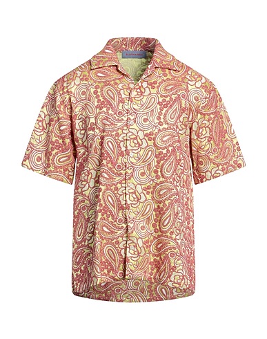 BLUEMARBLE Patterned shirt Pastel yellow 100% Polyester