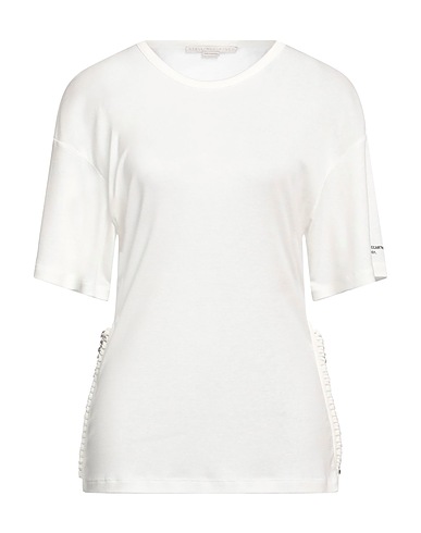 STELLA McCARTNEY T-Shirt Elfenbein 67% Lyocell, 33% Baumwolle, Aluminium