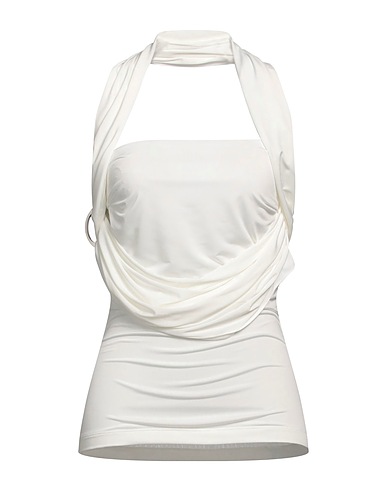 THE ATTICO Top Ivory 95% Polyester, 5% Polyamide, Metal